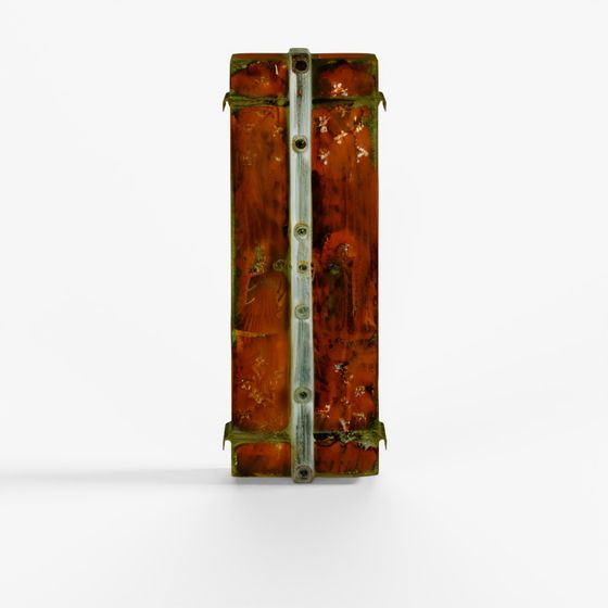 INDIGO Painted Window Shutter From Rajasthan - 19th Century