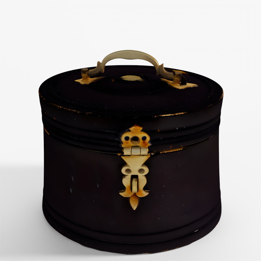 INDIGO Regency Style Black Lacquer Pot From Rajasthan