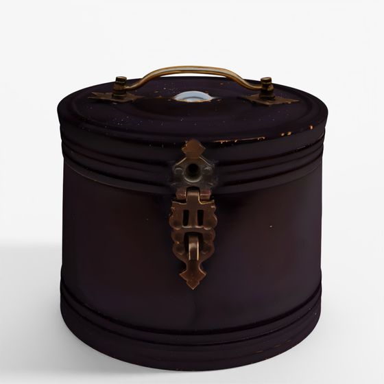 INDIGO Regency Style Black Lacquer Pot From Rajasthan
