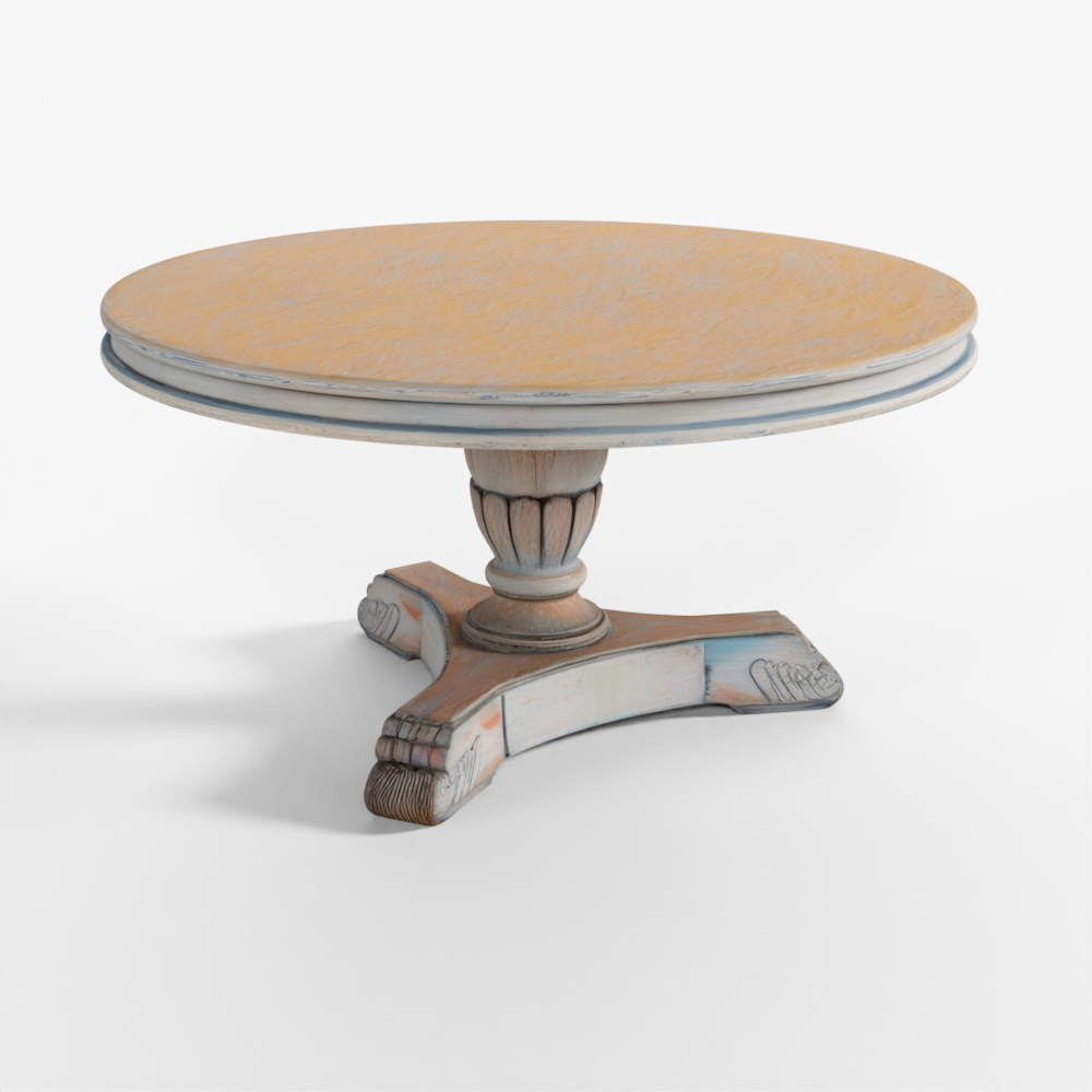 INDIGO Round Pedestal Dining Table Made From Old Wood