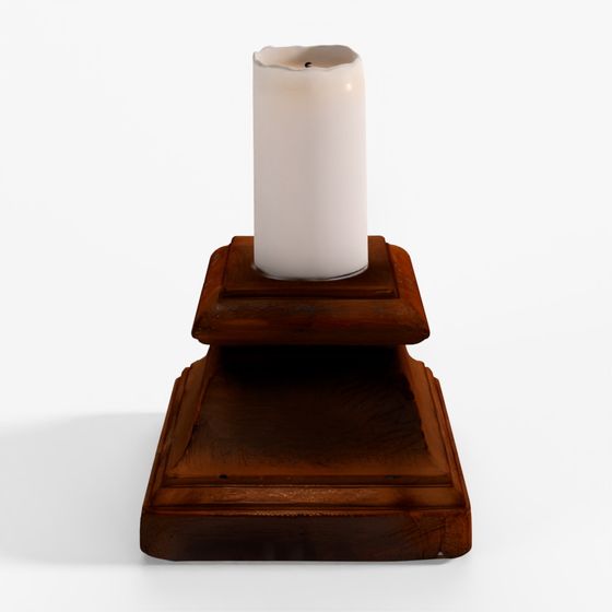 INDIGO Teak Capitol Candlestand