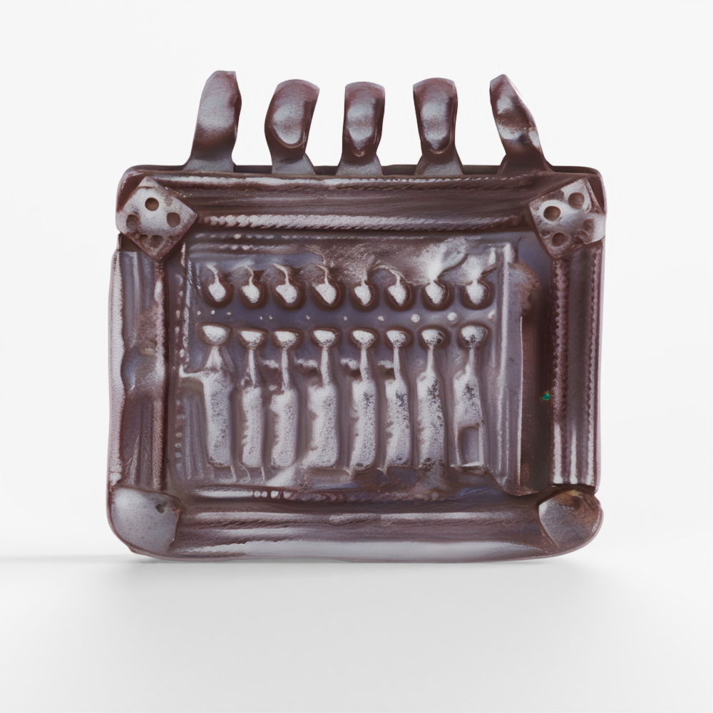 INDIGO Tribal Silver Saptamatrika Amulet - 19th Ce