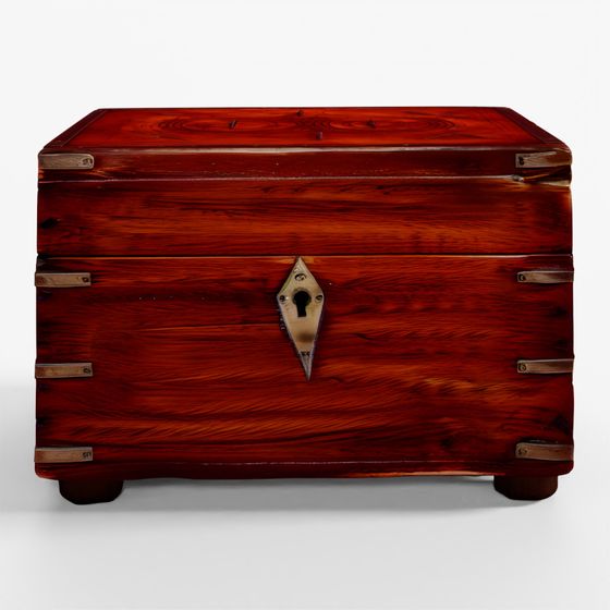 INDIGO Rosewood Scent Bottle Box From Lucknow - 19th Century