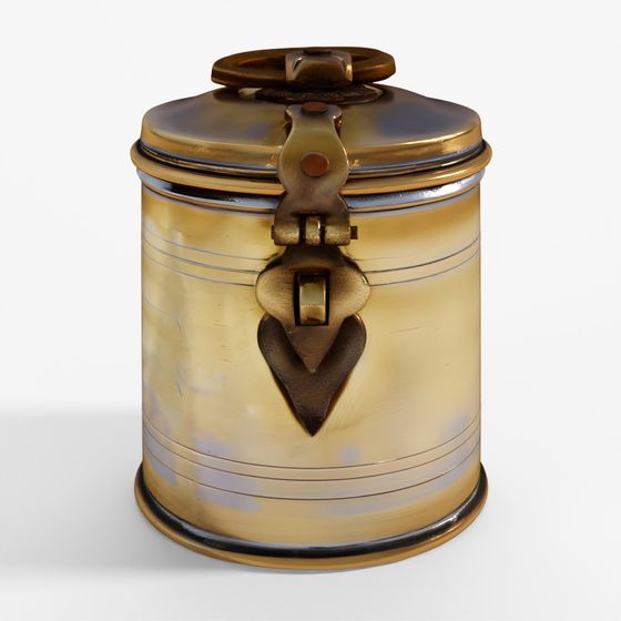 INDIGO Vintage Small Brass Food Caddy From Bombay