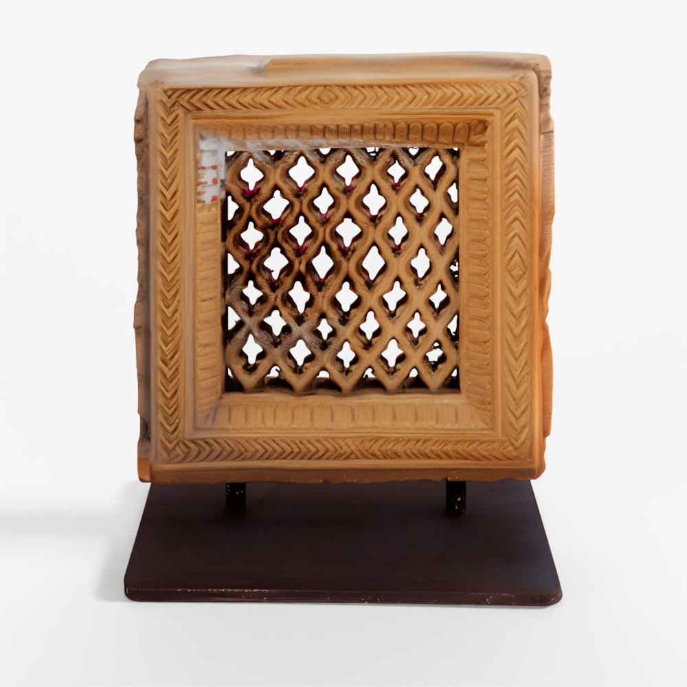 INDIGO Stone Jali Panel From Jaisalmer - 19th Century