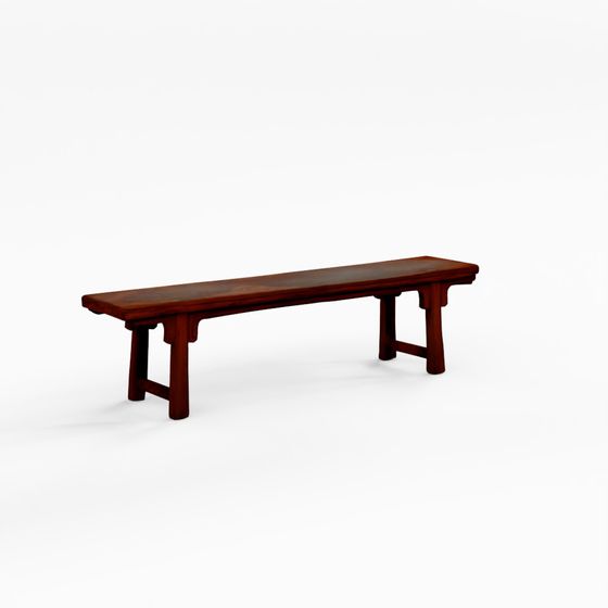 INDIGO Chinese Walnut Bench from Shanxi, 19th Century
