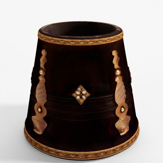 INDIGO Old Wooden Grain Measure From South India - 19th Century