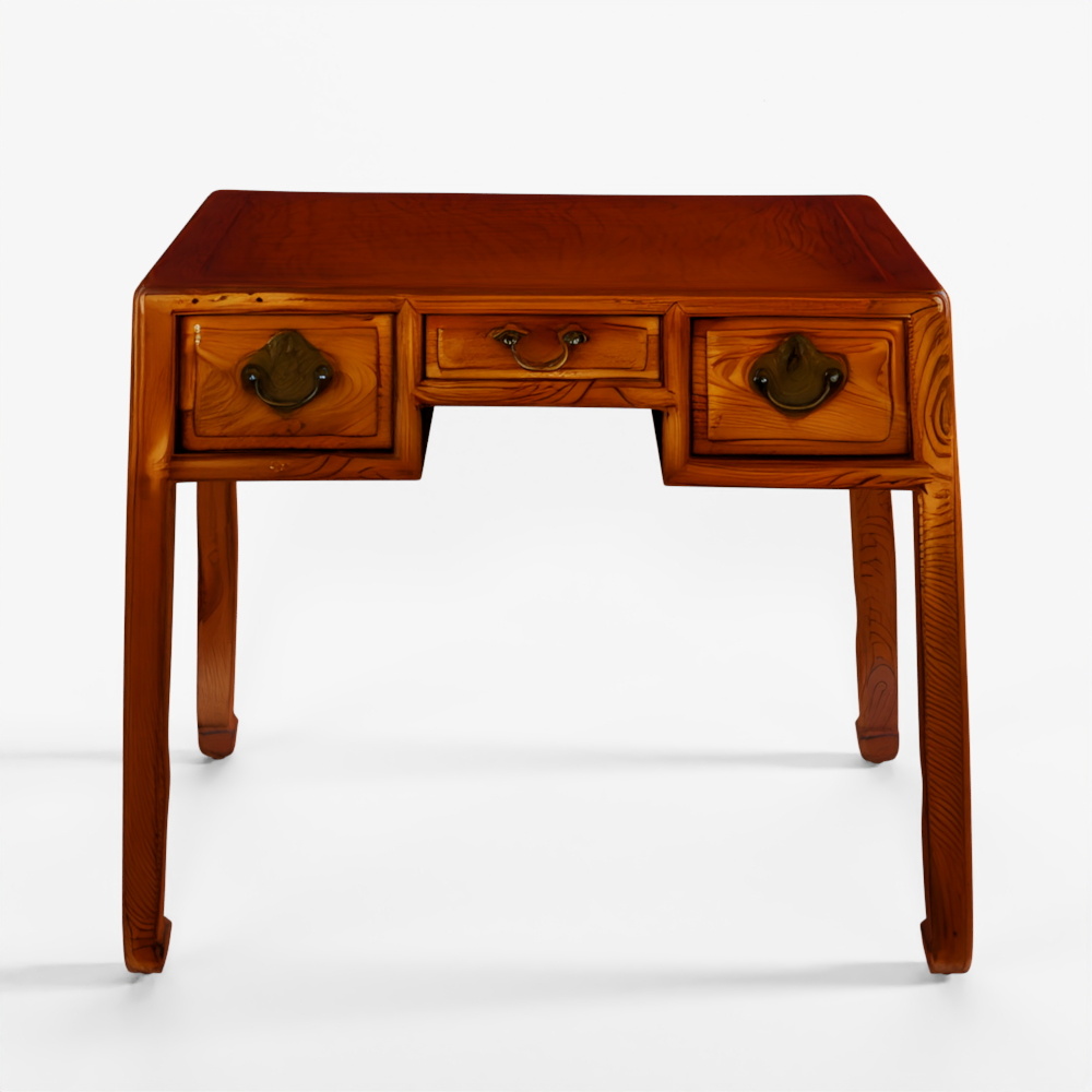 INDIGO Chinese Kneehole Desk From Shanghai - 19th