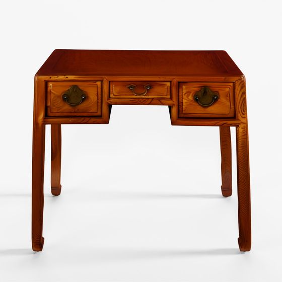 INDIGO Chinese Kneehole Desk From Shanghai - 19th