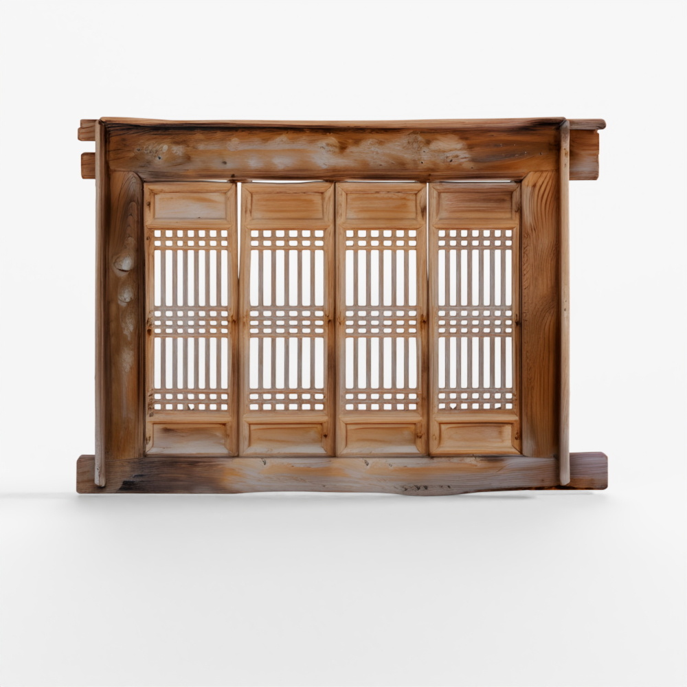 INDIGO Old Yumu Window Shutter & Frame (Set Of 4)