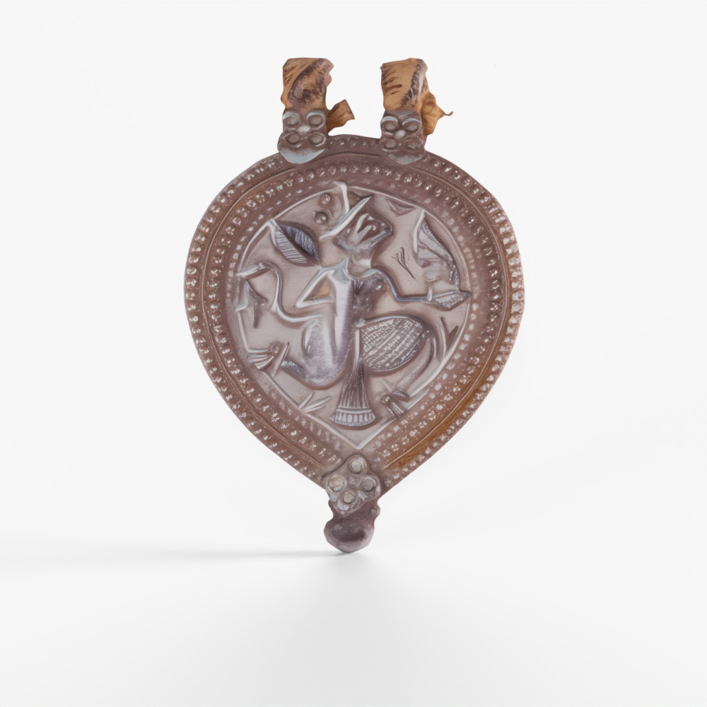 INDIGO Indian Tribal Silver Hanuman Amulet - 19th