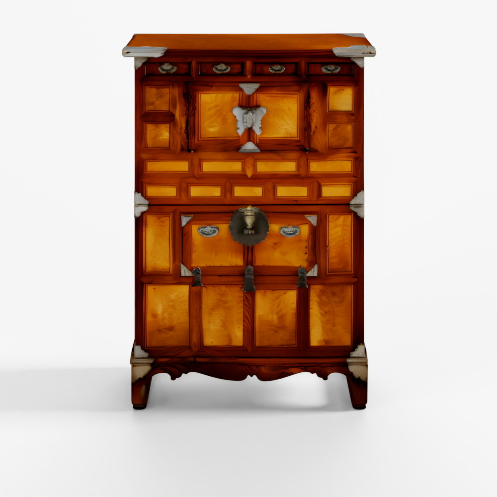 INDIGO Korean Jeonju Jang Cabinet on Stand, 19th Century