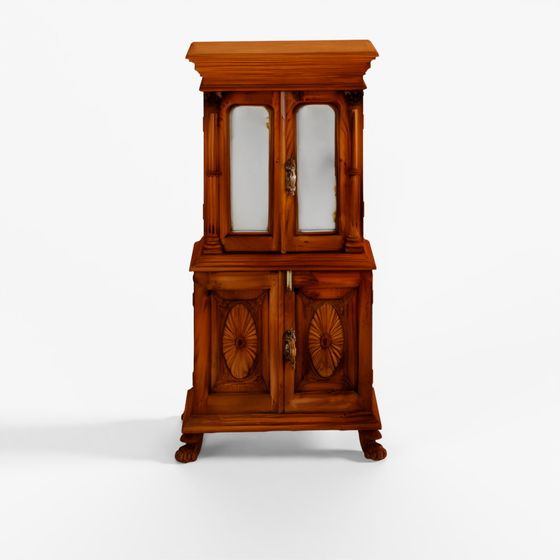 INDIGO Mirrored Almirah Cabinet With Sunburst Pane