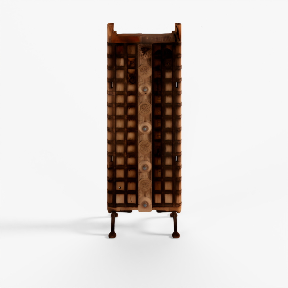 INDIGO Carved Yali Door From Kerala - 19th Century