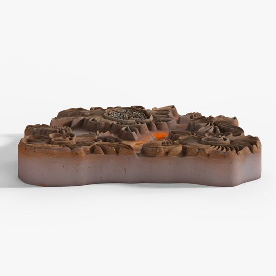 INDIGO Old Floral Textile Printing Block From Jaipur