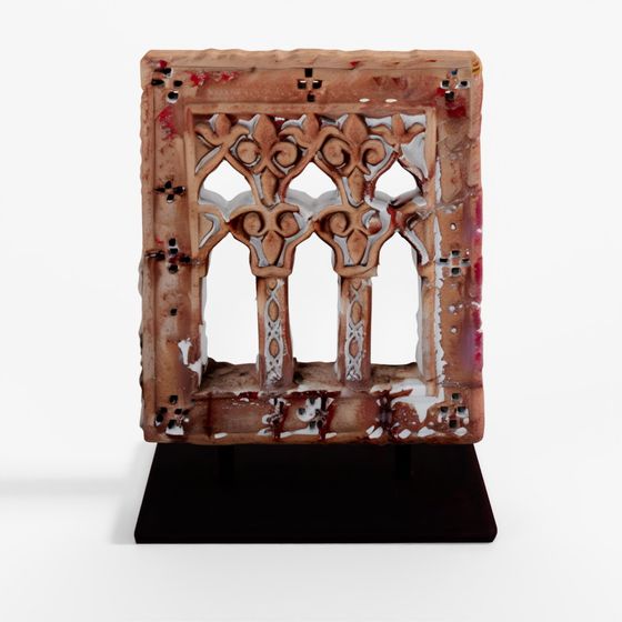 INDIGO Old 3-Way Stone Lamp Niche from Jaisalmer