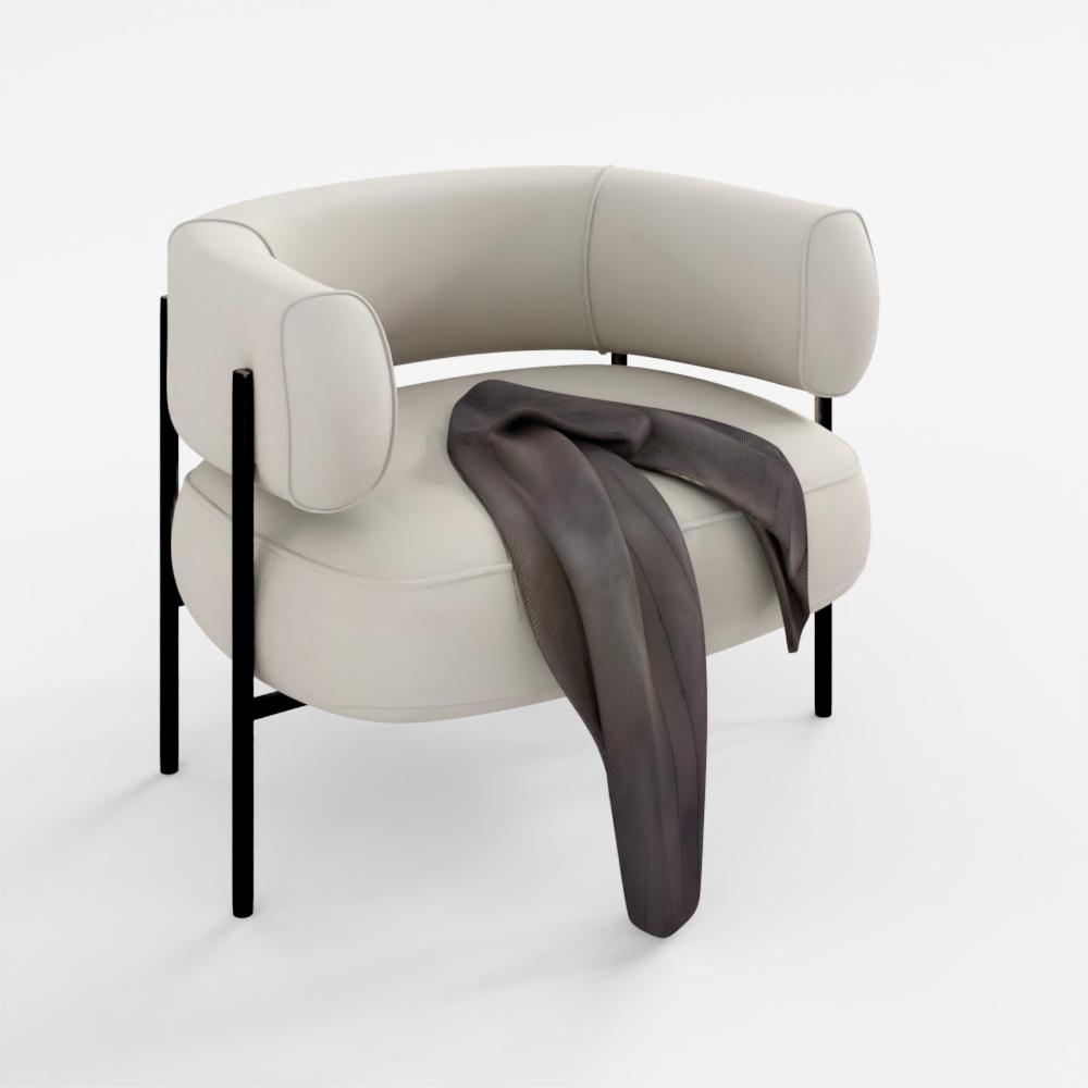 3D Model Blanc Armchair