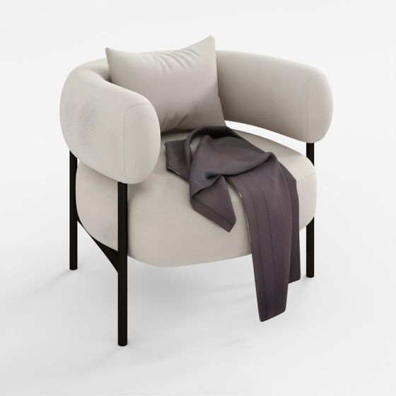 3D Model Aleia Accent Chair