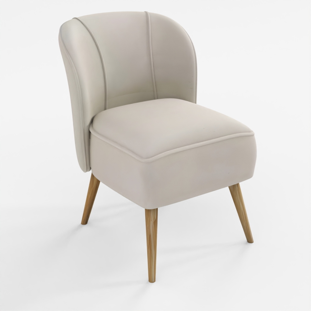 3D Model Enza Upholstered Slipper Chair