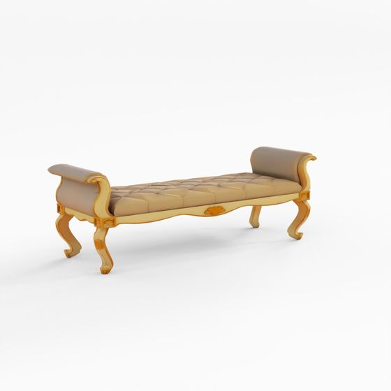 3D Model Luxury Classical Bench PBR