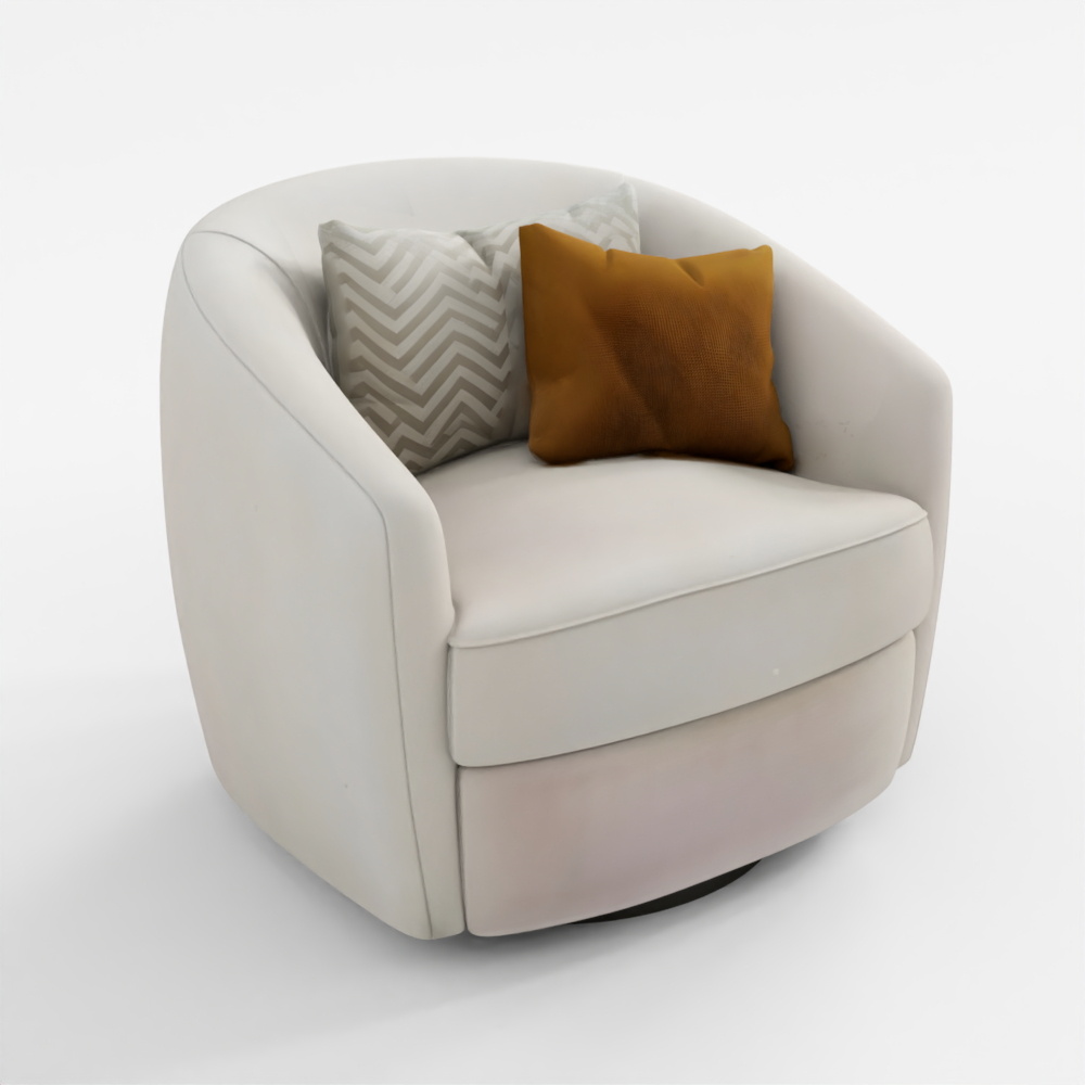 3D Model Marcy Upholstered Swivel Barrel Chair