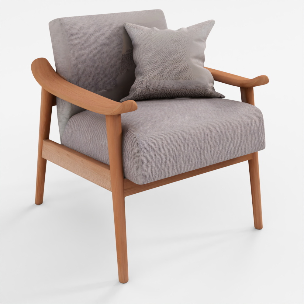 3D Mid Century Armchair by West Elm