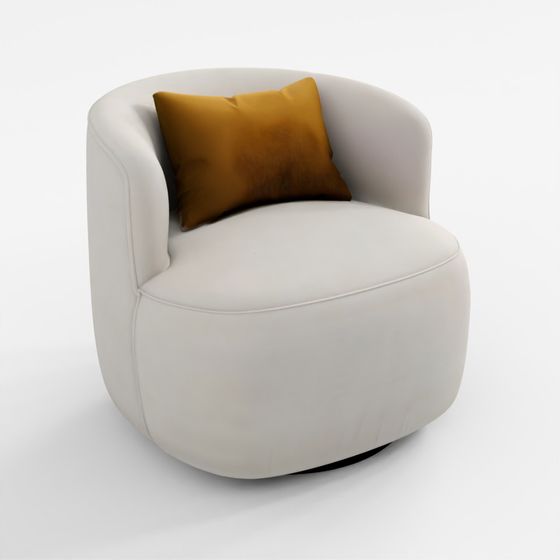 3D Dreketi Upholstered Swivel Barrel Chair