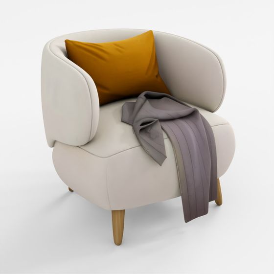 3D Luisa Fleece Armchair