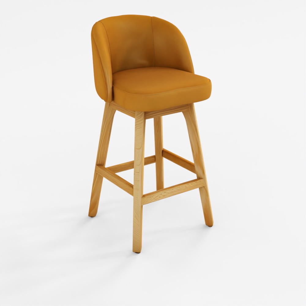 Tabouret de comptoir pivotant en cuir Alta