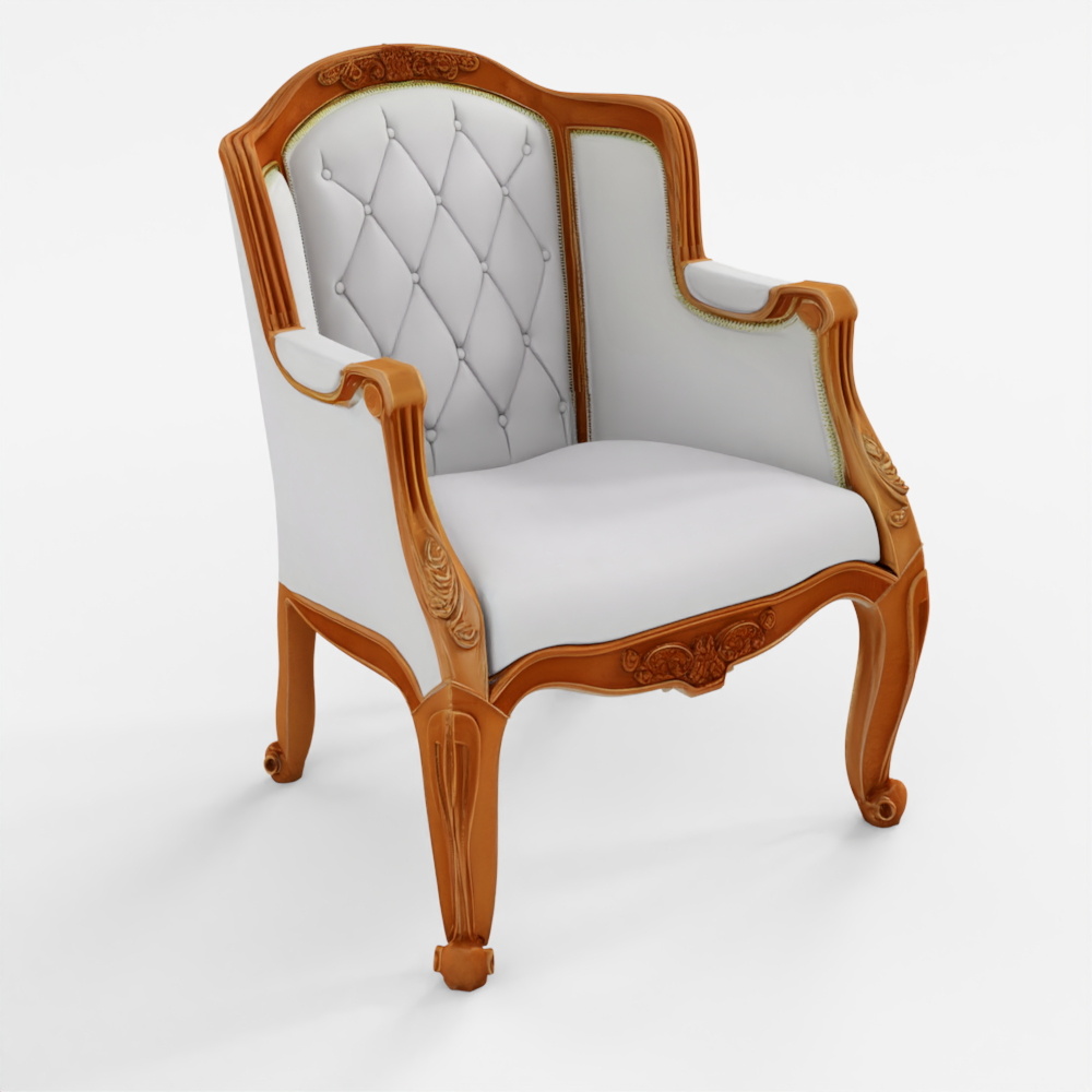 Victorian Chair 04 - Low Poly and Nanite 3D Asset