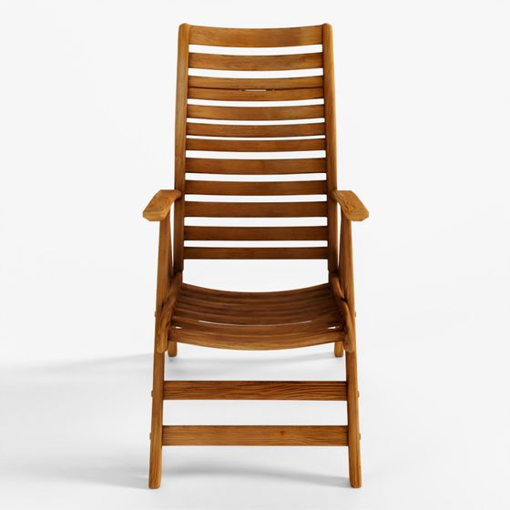 Wooden Armchair 02 3D