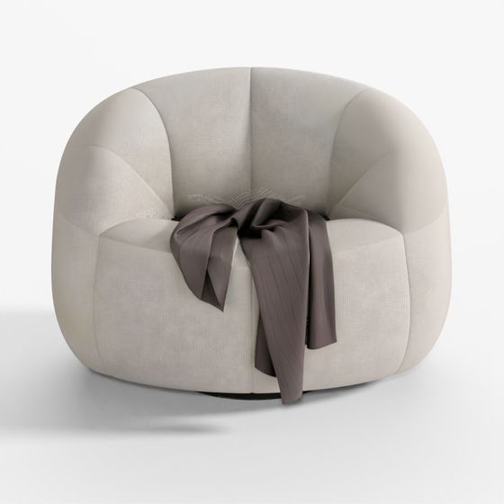 Beanbag Pumpkin Armchair 3D Model Furniture