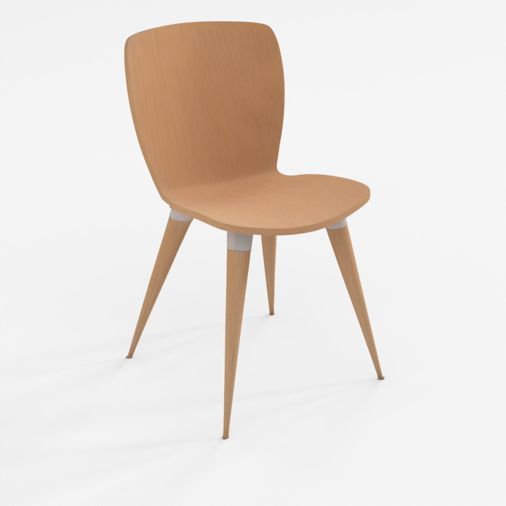 Chair - Wood and Plastic 3D