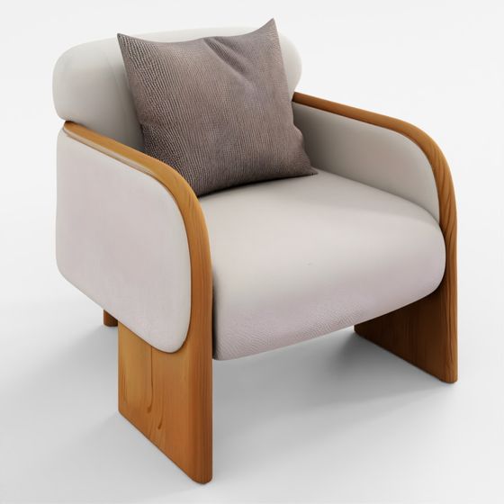 Eddie Boucle Armchair By Soho Home 3D Model