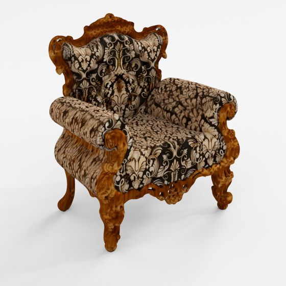 Fashionable Modern Armchair 01 3D Model