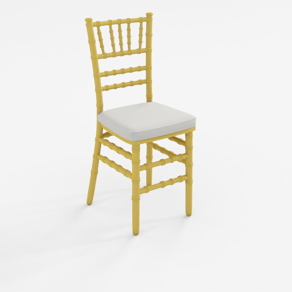 Gold Wood Stacking Chiavari Chair 3D