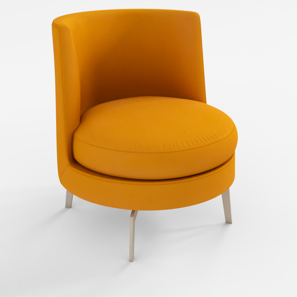 Flexform Feel Good Bucket Swivel Chair 3D Model