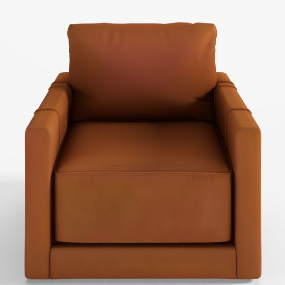Gather Leather Swivel Chair 3D Model