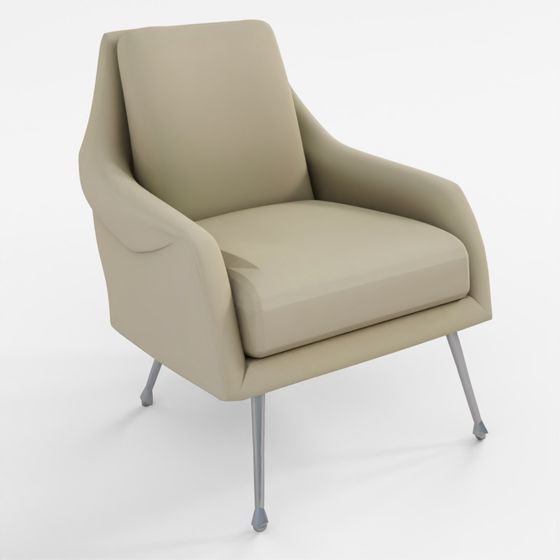 Lottie Chair Poly Performance Velvet 3D