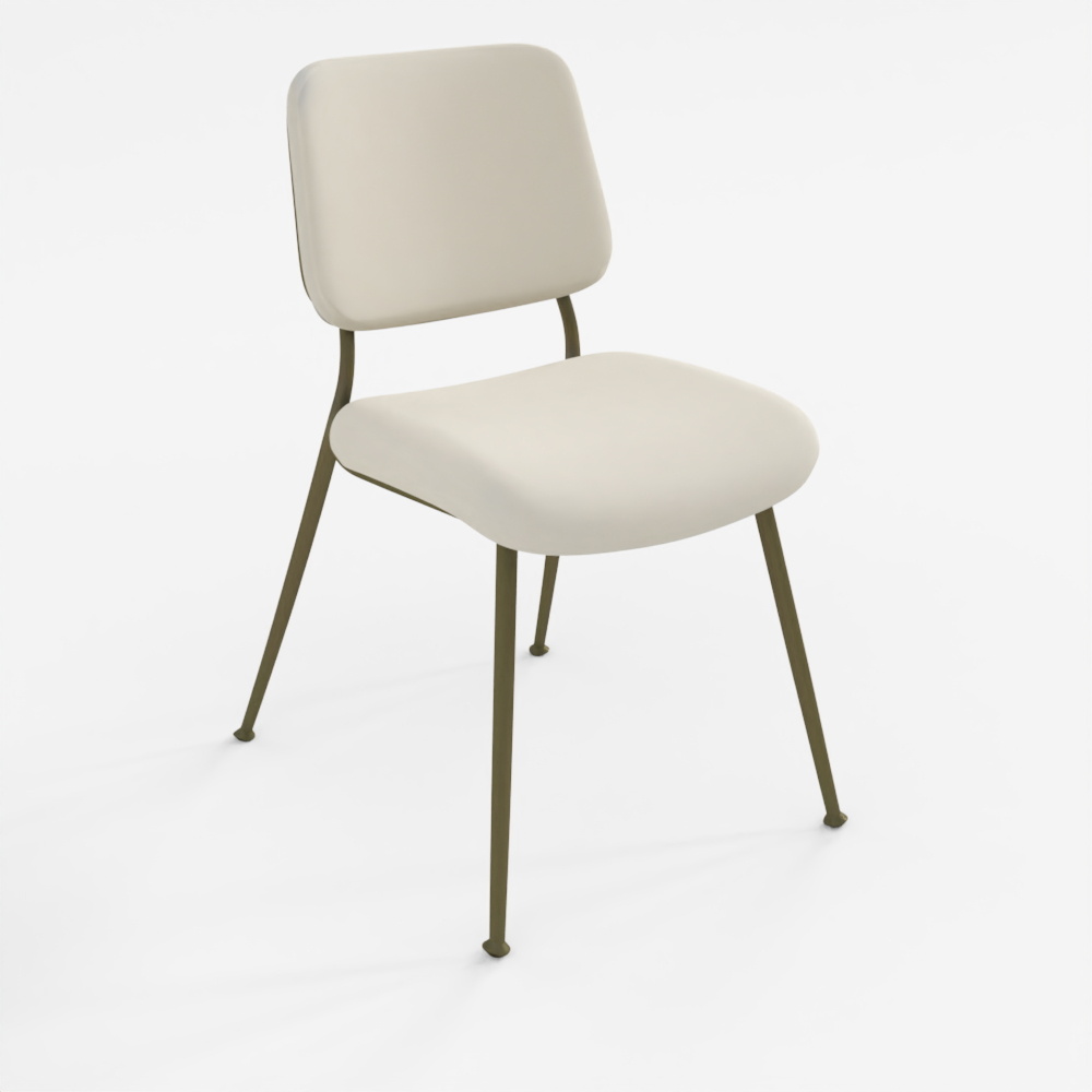 Minimalist Upholstered Dining Chair 3D