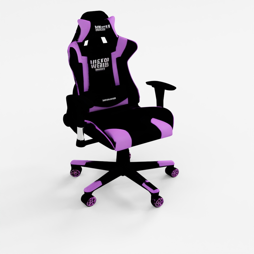 PC Gamer Chair Purple Hero 3D