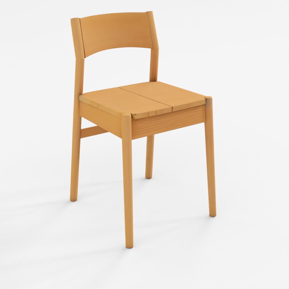 Apanas Wooden Chair 3D Model