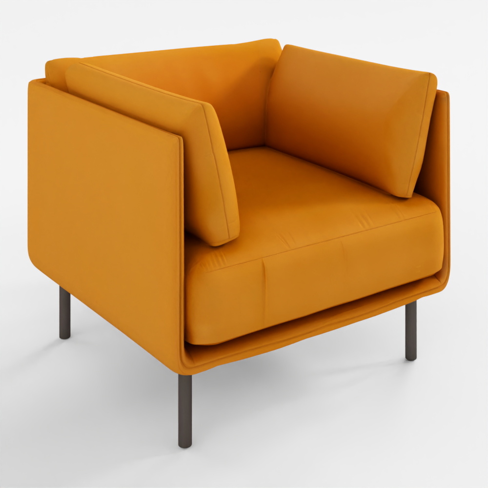 3D Wells Leather Chair Crate and Barrel