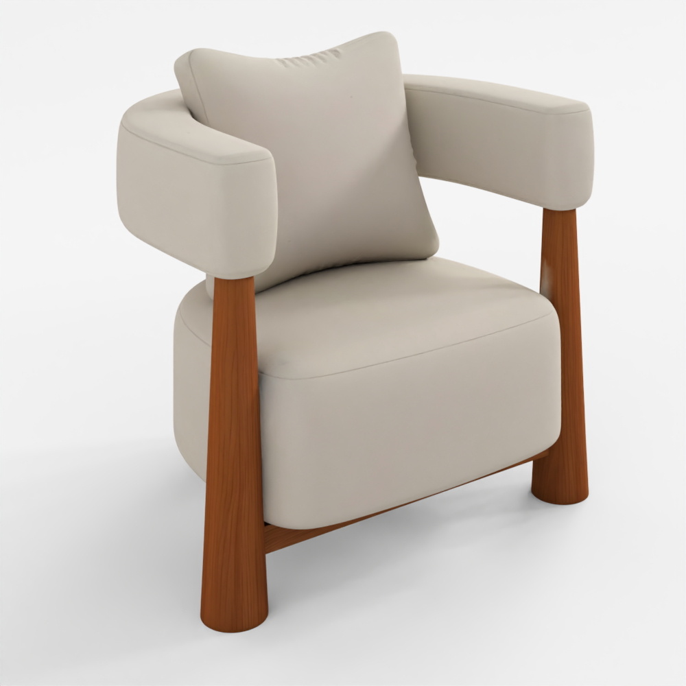 3D Model Wooden Armchair by Studio Glustin