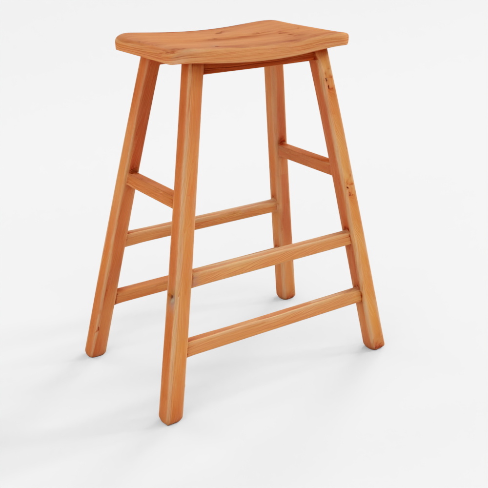 3D Wooden Stool