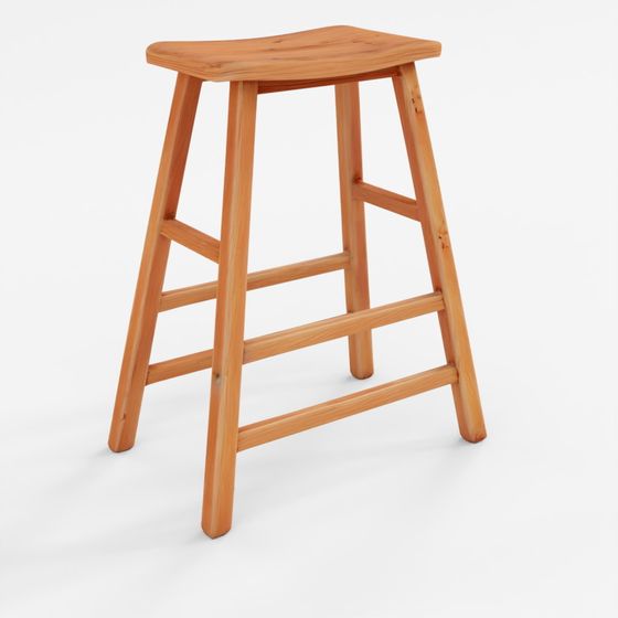 3D Wooden Stool