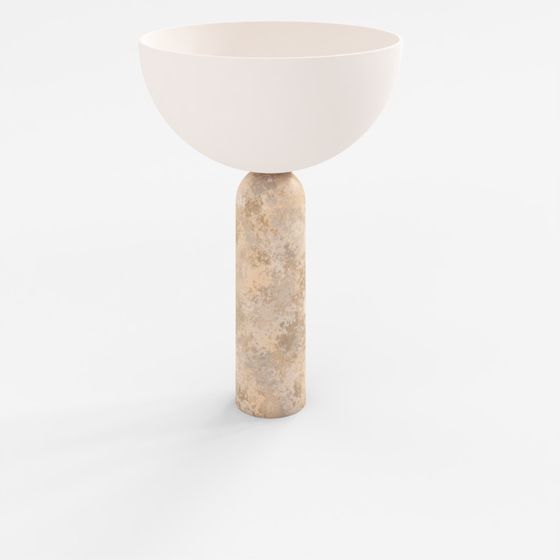 Zambelis 25427 Table Light 1xE27 Max 40W Natural Stone - Opal Acrylic