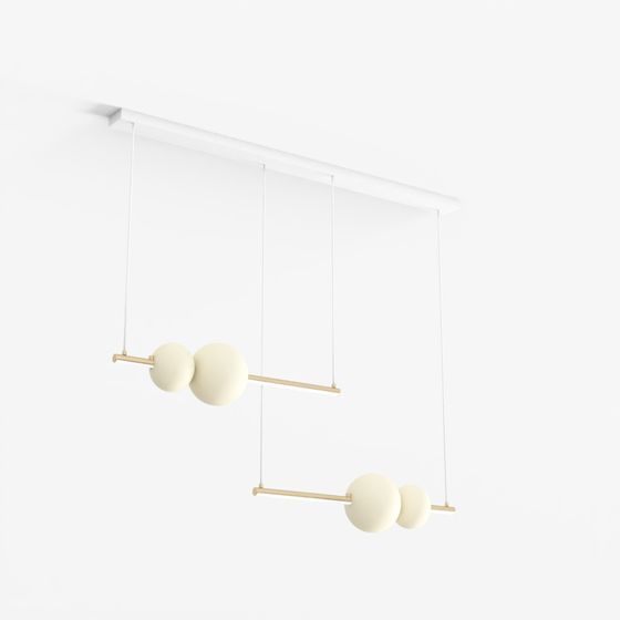 Zambelis 22235 Pendant LED Light 24W White-Opal Glass