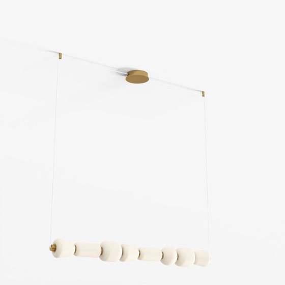 โคมไฟแขวน LED Zambelis 23065 37W 3000K โลหะ-แก้ว, ทอง-แชมเปญ