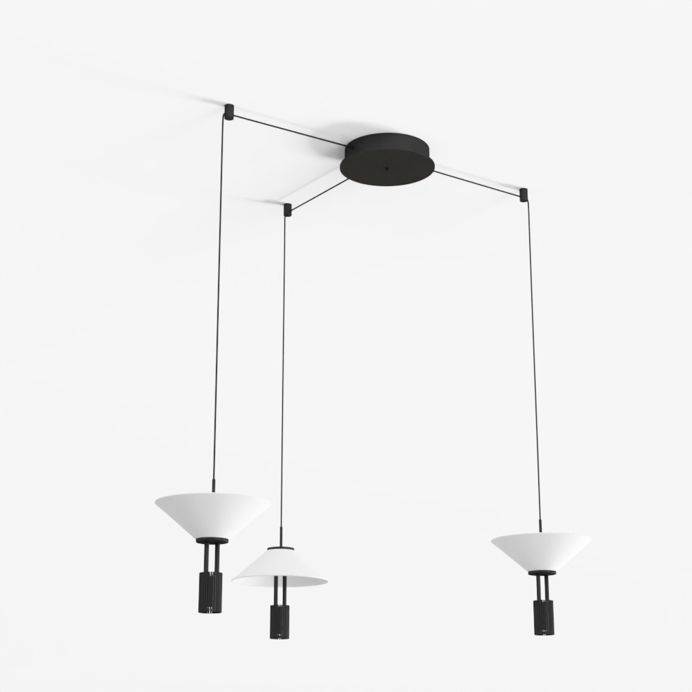 Zambelis 23200 Pendant LED Light 28W 3000K Aluminium Black